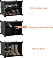 HOMIDEC Shoe Rack Organizer, 6 Tier Storage Cabinet 24 Pair Plastic Shoe Shelves for Closet Hallway Bedroom Entryway