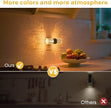 L LOHAS LED Night Light, Night Lights Plug into Wall, 2 Pack 10-Color RGB Change Nightlights,10/50/100LM Adjustable Automatic Nightlights Plug in with Dusk to Dawn Sensor for Room Bathroom Hallway