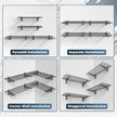 4 Pack Heavy Duty Garage Wall Shelving Set (1.5x4ft), Wall Mounted Garage Shelves 1400lbs Capacity, 18