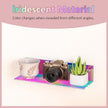 12 Inches Iridescent Wall Shelves, Moisture-Proof, Acrylic Bathroom Wall Shelves, Clear Floating Shelves for Bathroom, Bedroom, Living Room, Retail, 2 Pack