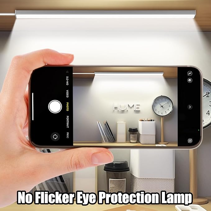 Under Cabinet Lights, 12 Inch Plug in Light Bar, LED Closet Light, 6000K Cool White Light, Ultra Thin Dimmable Light Bar, Suitable for Kitchen/Desk/Closet/Workbench