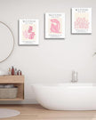 HesenDot Framed Matisse Pink Wall Art Set of 3,Minimalist Wall Decor,12x16IN Canvas Prints,Boho Cute Art Poster Home Decoration for Bathroom Bedroom