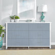 Grasscloth Peel and Stick Wallpaper Grey Blue 15.74