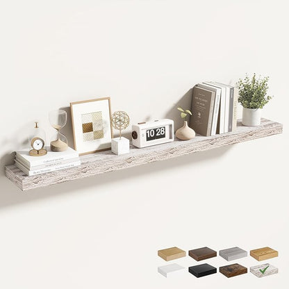 48 Inch Floating Shelves for Wall 1 Pack, 48" Wall Shelves for Books, Storage, Decor, Wall Mounted Floating Shelf with Invisible Brackets for Kitchen, Living Room, Rustic