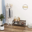 Bamboo 2-Tier Shoe Rack Stackable Shelf Storage Organizer for Entryway, Hallway and Closet, 27.2