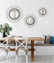 Wall Mirror Mounted Small Round Decorative Mirrors, Circle Metal Art Mirror Home for Bathroom Vanity, Living Room or Bedroom 16”
