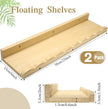 Suzile 2 Pcs Scalloped Shelves Wall Floating Shelves Set for Room, Bathroom, Bedroom, Cute Room Decor Aesthetic and Books, Toys, Photo Frames Storage(23
