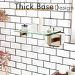 KOKOSIRI Wall Shelves Bathroom Hardware Glass Floating Shelf 16-Inch for Bedroom, Living Room, Kitchen, Hanging Rack Champagne Bronze B1105CPG-L16