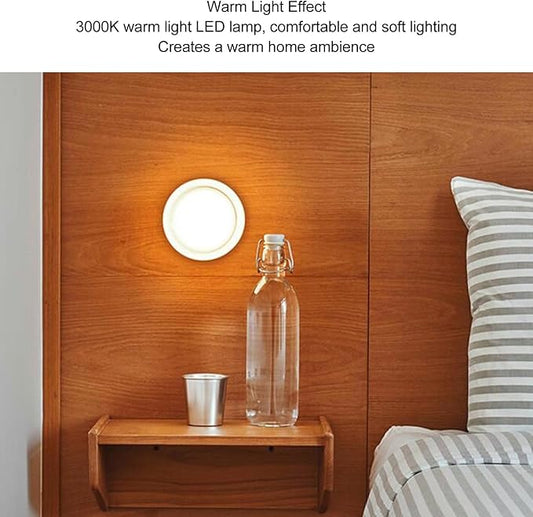 flexman Modern Indoor LED Wall Sconce, 3000K Warm LED Minimalist Round Wall Lamp, 5.5 X 2.7 Nordic Style Acrylic Wall Lights for Living Room Bedroom Corridor Verandahs