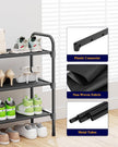 Kitsure Extra-Long Shoe Rack for Closet, Shoe Organizer for Front Door Entrance, Stackable Shoe Shelf, Detachable Closet Organizers and Storage, 39.0