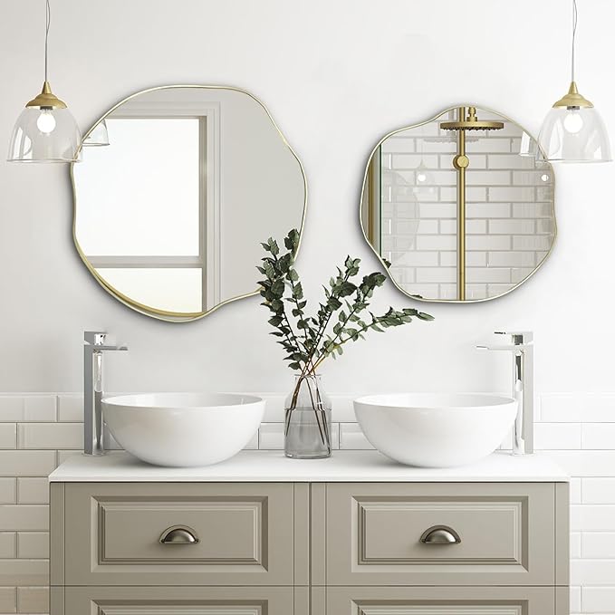 POZINO Gold Irregular Mirror, 20