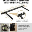 BGMG Wood Floating Shelves for Wall 30 inch Set of 2,Black Floating Shelves,Solid Wood Wall Mount Shelves for Bathroom Living Room Bedroom Kitchen Farmhouse -30x 6.7 x1.25 inch