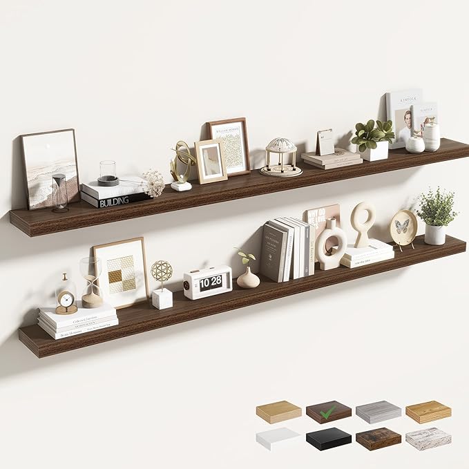 72 Inch Floating Shelves for Wall 2 Pack, 72