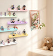 6 Pack Nail Polish Wall Racks 15 Inch Acrylic Multi Color Floating Shelves for Kids Book,Tattoo Ink, Essential Oils, Figurine Display Ledges Spice Rack for Salons Retailers Home