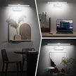Picture Light, 15.35inch Wireless Picture Lights for Wall Rechargeable, Battery Lights for Pictures on Wall, 3 Color Art Lighting for Paintings with Timer and Dimmable Artwork Display (Silver-2PCS)