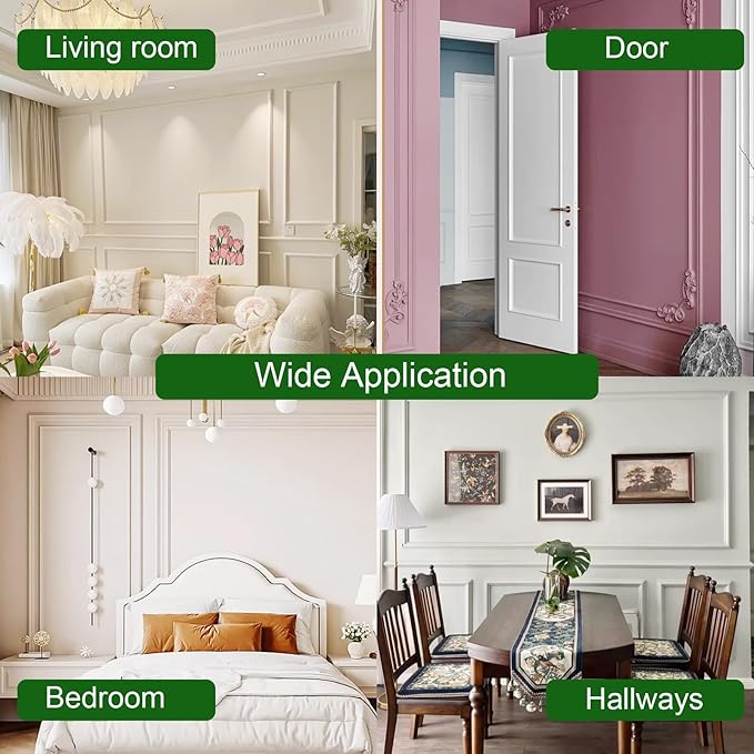 Yuzzy 2 Set Peel and Stick Wall Molding Trim Kit, 16