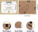Hoikwo 18 Packs 8.5x11 Gold Multi Plastic Picture Frames Set with Plastic Cover, Certificate Frames for Document Diploma Award, Light Weight Bulk 8.5 by 11 Frames Pack for Wall Hanging and Table