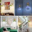 Vintage Wall Sconce, Battery Operated Wall Sconce with Green Glass Lampshade, Indoor not Hardwired Wall Sconces with Remote, Rechargeable RGB Vintage Wall Lamp, for Bedroom Living Room, etc