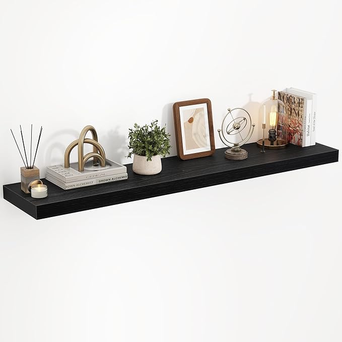40 Inch Floating Shelves, 3D Textured Wood Grain, 40