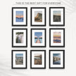 Wiscet 8x10 Picture Frame Set of 9, Display Pictures 5x7 with Mat or 8 x 10 Without Mat, Photo Frame for Wall Mounting or Tabletop, Black
