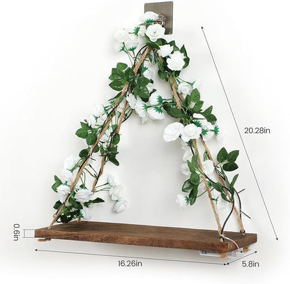 Floating Shelves for Wall,Plant Wall Decor,Hanging Shelf,Cottage Core Decor,Room Decor Aesthetic,Trinket Shelf,Hanging Shelves,Floating Shelves for No Drilling,Two-Piece Set