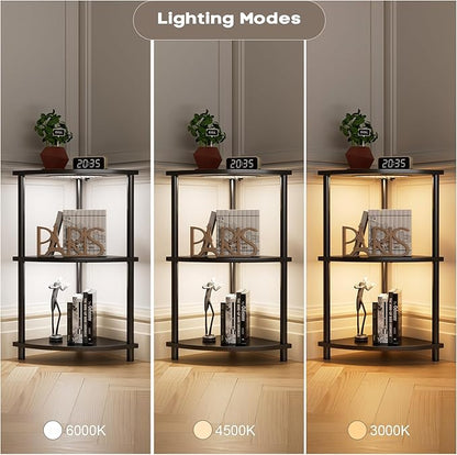 2-Pack Under Shelf Lighting for 3 Tier Corner Shelf Stand,Ultra-Bright 10 Dimmable Slim Stick on Lights,3-Color Timer 3/9/12H,Decor Lights for Living Room, Bedroom,Kitchen Storage Display Rack