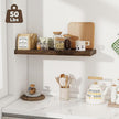 Fun Memories 12 Deep Floating Shelves for Wall | 30W x 12D Large Floating Shelves | 3 Pack Storage Space Wall Mount Shelf for Living Room Bathroom Toilet Laundry Room Kitchen Home Office - Brown
