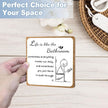 Funny Bathroom Decor, Bathroom Wooden Sign with Stand Decor, Farmhouse Home Toilet Desk Shelf Accessories, Rustic Table Decorations Supplies