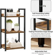 NUMENN Narrow Bookshelf, 3 Tier Bookshelves, Home Office Bookcase Shelf Storage Organizer, Free Standing Storage Shelving Unit for Bedroom, Living Room and Home Office, Vintage