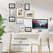 Picture Frames, Made of Real Glass and Wooden Frame, Gallery Photo Frames Set of 10 for Collage Wall Decor, Multi Sizes Including 8x10, 5x7, 4x6 for Mounting or Tabletop Display, Multi Color