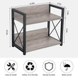 Giikin Countertop Shelf Organizer, 2 Tier Kitchen Spice Rack Organizer for Countertop, Wood Coffee Counter Shelf Organizer for Home (Grey, S)