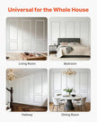 VEVOR Wall Molding 3 Pack, Wainscoting Panels Kit, Lightweight Paintable Polystyrene, Easy to Install, Waterproof Accent Wide Profile Trim for Interior Living Room, Bedroom,White (24x54 + 24x24 in)