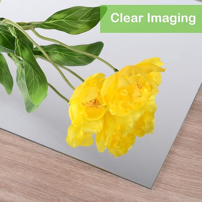 EVENLIVE® Full Length Mirror Tiles, Frameless Glass Wall Mirror 12 Inch x 4 Pieces, Body Mirror, Long Mirror, Gym Mirrors for Home Gym, for Door, Closet, Room, Easy to Install