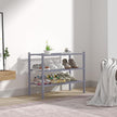3 Tier Bamboo Shoe Rack for Closet Free Standing Wood Shoe Shelf Storage Organizer for Entryway Small Space Stackable 27