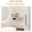 Clear Acrylic Floating Shelves - 2 Tier Wall Mounted Bathroom Organizer Set of 2 (18