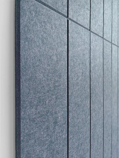Shiplap Felt Wall Panels for Bedroom & Office, Peel and Stick, Sound Absorbing - 24 Pack Felt Wall Tiles with Adhesive - Denim Blue