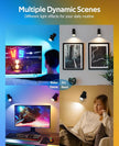 LED Wall Sconces, Battery Wall Sconces Set of Two with Rechargeable Battery Operated 12RGB and 3CCT Dimmable Wireless Magnetic Lights, for Bedroom Bedside Reading Living Room Picture