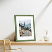 Vittanly 11x14 Picture Frames Set of 9, Shatter Resistant Plexiglass, Display 8x10 Pictures with Mat or 11x14 without Mat, Photo Frames for Wall or Tabletop, Engineered Wood, Rustic Green