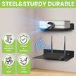 Steel Floating Shelves for Wall,Small Wall Shelf，Suitable for Bedroom, Living Room, Bathroom, Kitchen, Office (Black, 2Pack 9.06x6.89 in)
