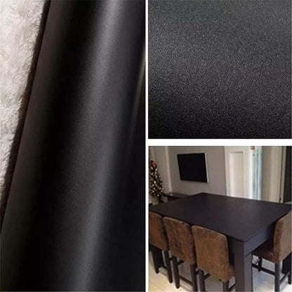 Yancorp 24"x120"Matte Black Contact Paper Peel and Stick Wallpaper Solid Teal Self-Adhesive Drawer Stick and Peel Countertop (24"x120", Black)