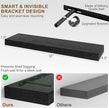 Fun Memories Floating Shelves for Wall, 32Inch Floating Shelves Set of 2, Hanging Shelf with Invisible Brackets, Wood Shelves for Living Room, Bedroom, Kitchen, Black