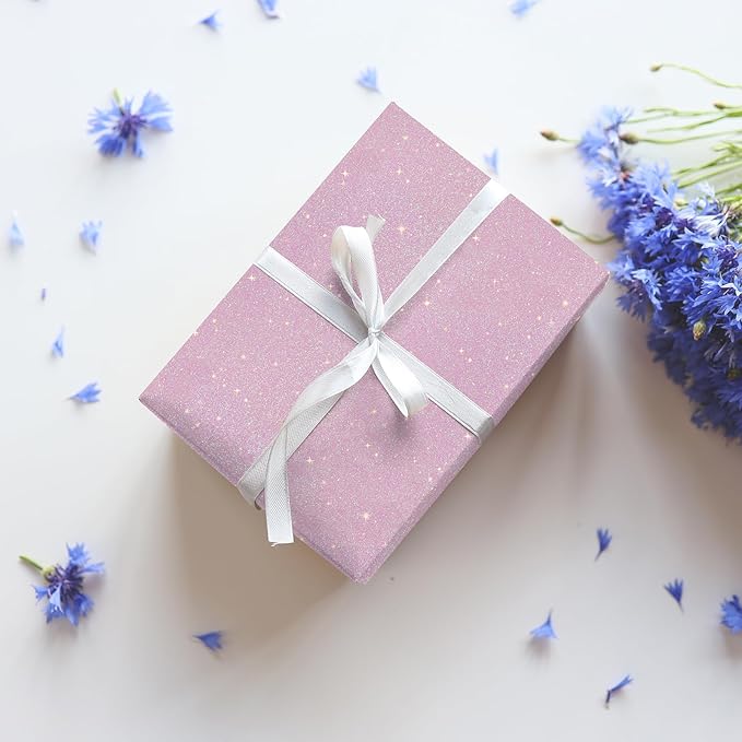 CHIHUT 15.7''x100'' Pastel Pink Holographic Glitter Peel and Stick Wallpaper Decorative Self Adhesive Removable Sparkly Contact Paper for Cabinets Walls Renter Friendly Textured Wallpaper Fabric Roll