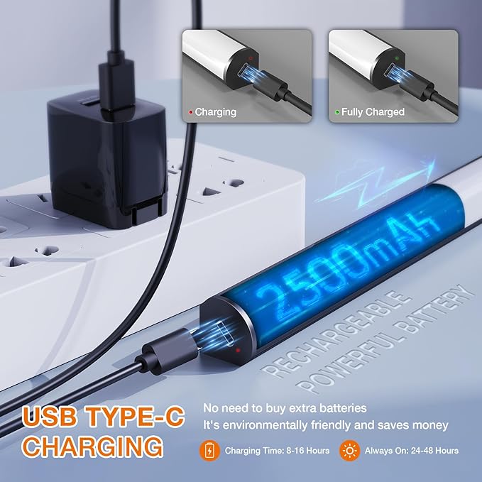 Under Cabinet Lighting Wireless with Remote,Rechargeable Battery Operated Closet Lights,3 Color Magnetic Dimmable led Strip Lights,Under Counter Lights for Kitchen,Shelf,Bedroom (Black-2PCS, 30cm)