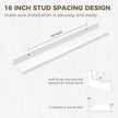 Axeman Picture Ledge Shelf | 24 Inch Floating Shelves Set of 2 | White Wall Shelves with Lip | White Picture Shelf for Wall with Ledge | Photo Ledges 24 Inch