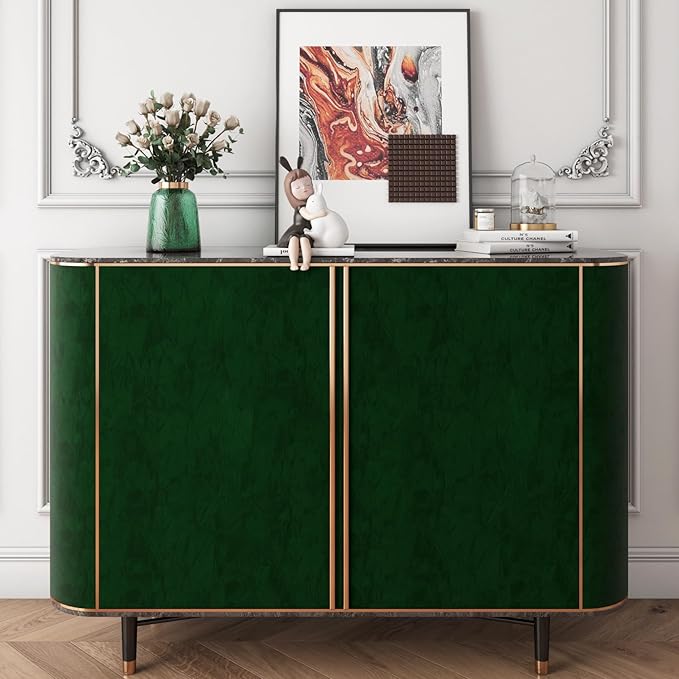 Yenhome 24"X393" Green Velvet Wallpaper Stick and Peel Vintage Green Wallpaper for Bedroom Adhesive Felt Fabric Wall Paper Contact Paper Peel and Stick for Cabinet Craft Velvet Flocking Cabinets Liner
