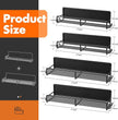 Magnetic Spice Rack for Refrigerator, 4 Pack Magnetic Fridge Shelf with Hooks, Spice Organizer Shelf for Kitchen Organization and Storage, Seasoning Organizer Gadgets for Metal Surface