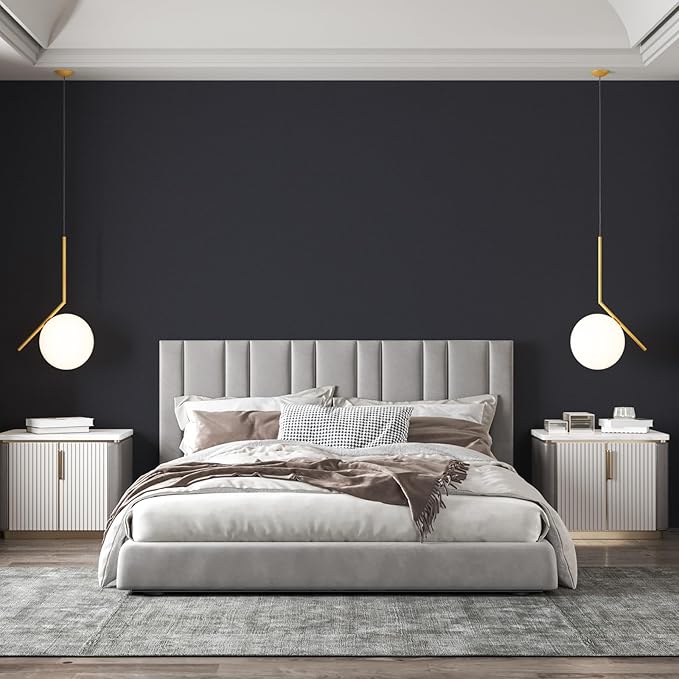 Amiya Black Peel and Stick Wallpaper Solid Color Textured Dark Grey Contact Paper Self Adhesive Wallpaper Matte Removable Wall Paper Decorative Walls Decal Vinyl Roll A Set of15.7×236