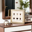 Coffee Bar Decor Sign Rustic Vintage Hanging Wall Art Decor Signs Handmade Wooden Coffees Plaque Coffee Sign for Bar Farmhouse Station Home Kitchen Office Ideal Gift for Coffees Lovers 5.9x5.9 inches