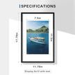 Wiscet 11x17 Picture Frame Set of 9, Display Pictures 8x12 with Mat or 11x17 Without Mat, Photo Frame for Horizontal or Vertical Wall Display, Black