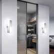 Modern LED Wall Sconce, 6000K Cool White Hardwired Wall Light Fixtures, 8W Chrome Acrylic Wall Mounted Lighting Fixture for Bedroom, Living Room, Hallway, Corridor